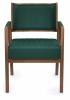 Стул деревянный Alsav Horeca AL 501 Norman Орех Темный Экокожа Dark Green