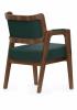 Стул деревянный Alsav Horeca AL 501 Norman Орех Темный Экокожа Dark Green