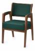 Стул деревянный Alsav Horeca AL 501 Norman Орех Темный Экокожа Dark Green