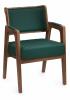 Стул деревянный Alsav Horeca AL 501 Norman Орех Темный Экокожа Dark Green
