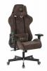 Кресло игровое Zombie VIKING KNIGHT Fabric темно-коричневый Light-10 с подголов. крестовина металл