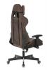 Кресло игровое Zombie VIKING KNIGHT Fabric темно-коричневый Light-10 с подголов. крестовина металл