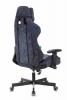 Кресло игровое Zombie VIKING KNIGHT Fabric синий Light-27 с подголов. крестовина металл
